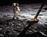 Edwin E. "Buzz" Aldrin Jr., on the moon July 20, 1969, in a photo taken by Neil A. Armstrong, Apollo 11 commander.